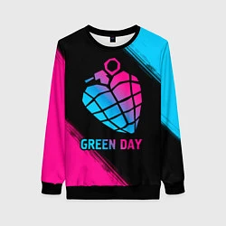Свитшот женский Green Day - neon gradient, цвет: 3D-черный