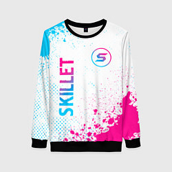 Женский свитшот Skillet neon gradient style вертикально