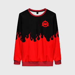 Свитшот женский Battletoads fire team, цвет: 3D-красный