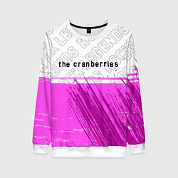 Свитшот женский The Cranberries rock legends посередине, цвет: 3D-белый