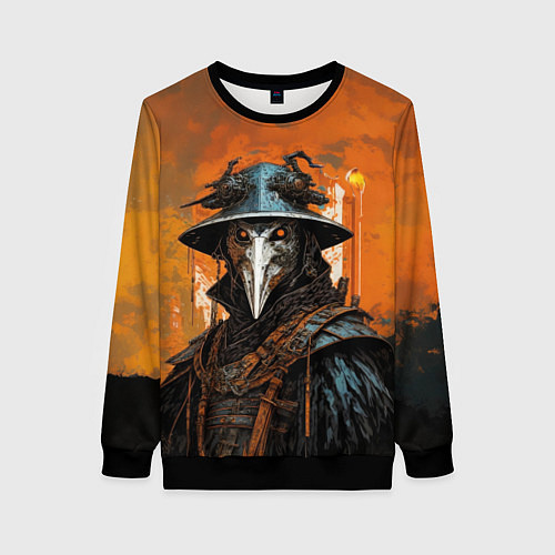 Женский свитшот Чумной доктор на закате / 3D-Черный – фото 1