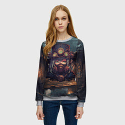 Свитшот женский Стимпанк девушка, цвет: 3D-меланж — фото 2