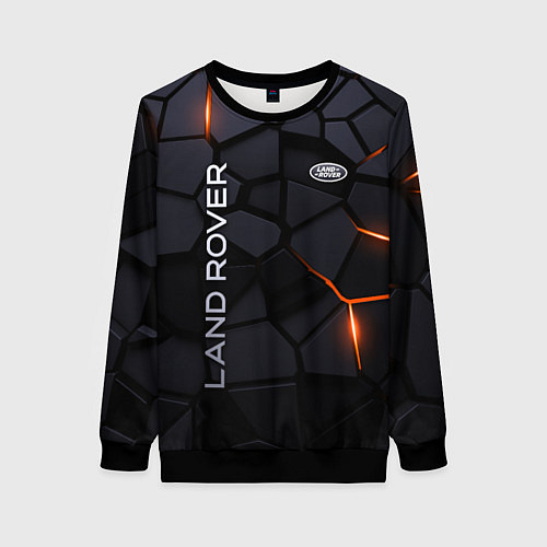 Женский свитшот Land Rover - плиты с эффектом свечения / 3D-Черный – фото 1