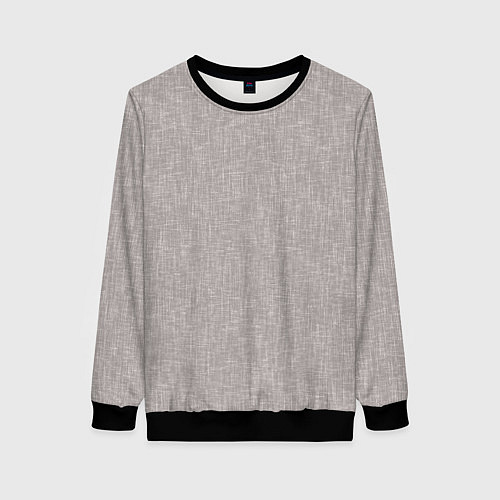 Женский свитшот Текстура серо-бежевый однотонный / 3D-Черный – фото 1