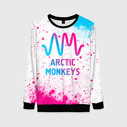 Свитшот женский Arctic Monkeys neon gradient style, цвет: 3D-черный