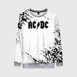 Женский свитшот ACDC rock collection краски черепа