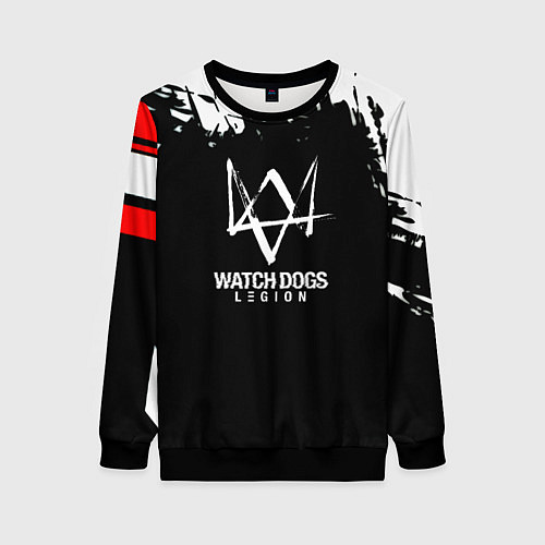Женский свитшот Watch dogs краски / 3D-Черный – фото 1