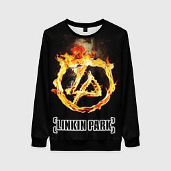 Свитшот женский Linkin Park - fire logo, цвет: 3D-черный