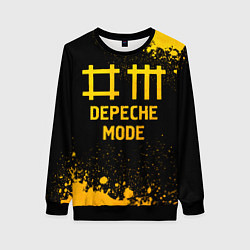 Свитшот женский Depeche Mode - gold gradient, цвет: 3D-черный
