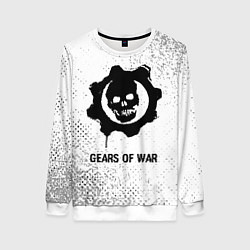 Свитшот женский Gears of War glitch на светлом фоне, цвет: 3D-белый