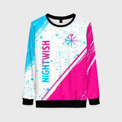 Женский свитшот Nightwish neon gradient style вертикально