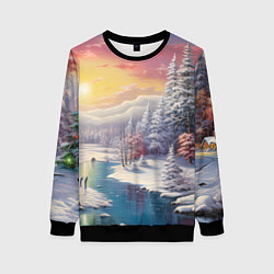 Женский свитшот Сказочное сияние нового года