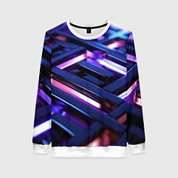 Женский свитшот Фиолетовые неоновые конструкции