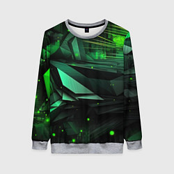 Женский свитшот Мир абстрактной зелени