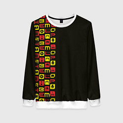 Свитшот женский Протекторный след лого, цвет: 3D-белый