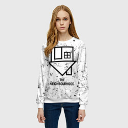 Свитшот женский The Neighbourhood glitch на светлом фоне, цвет: 3D-белый — фото 2