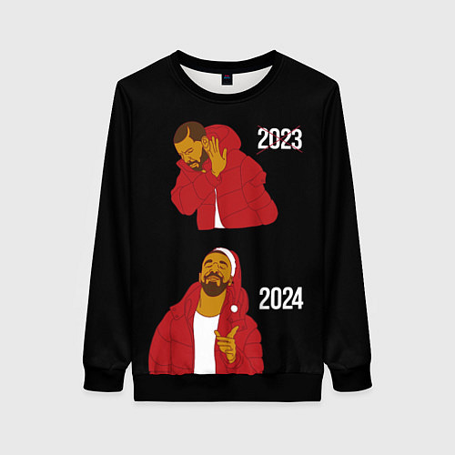 Женский свитшот Дрейк 2023-2024 / 3D-Черный – фото 1