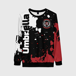 Женский свитшот Umbrella Security на спортивном красно бело чёрном