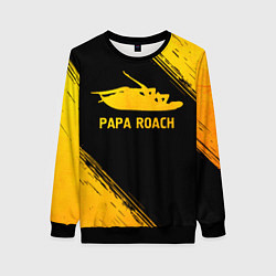 Свитшот женский Papa Roach - gold gradient, цвет: 3D-черный