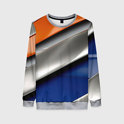 Свитшот женский Разноцветные полоски, цвет: 3D-меланж