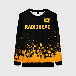 Свитшот женский Radiohead - gold gradient посередине, цвет: 3D-черный