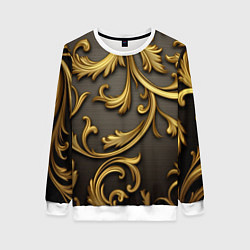 Свитшот женский Gold abstract, цвет: 3D-белый