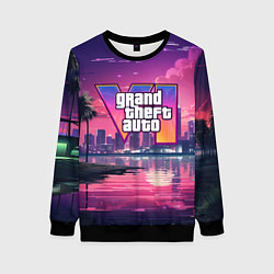 Свитшот женский GTA 6 nigh city, цвет: 3D-черный