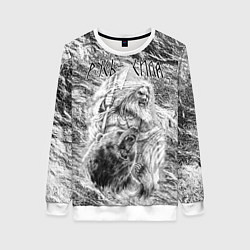 Женский свитшот Воин с топором и медведь