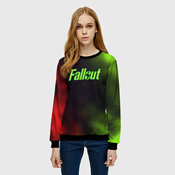 Свитшот женский Fallout fire gradient, цвет: 3D-черный — фото 2