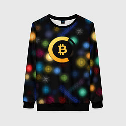 Женский свитшот Bitcoin logo criptomoney