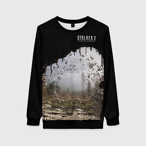 Женский свитшот STALKER 2 выход из тоннеля / 3D-Черный – фото 1