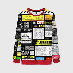 Свитшот женский Инженерные знаки, цвет: 3D-красный