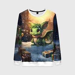 Женский свитшот Дракон дух рождества