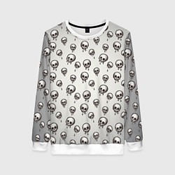 Женский свитшот Мультяшные черепки абстрактный паттерн