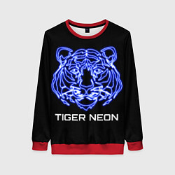 Женский свитшот Tiger neon art