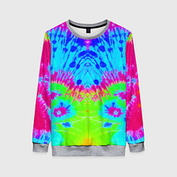 Свитшот женский Tie-Dye abstraction, цвет: 3D-меланж