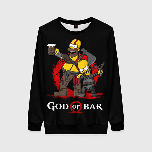 Женский свитшот Bar of war / 3D-Черный – фото 1