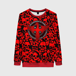 Женский свитшот Thirty Seconds to Mars skull pattern