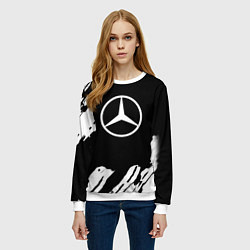 Свитшот женский Mercedes benz краски спорт, цвет: 3D-белый — фото 2