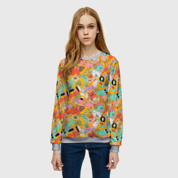 Свитшот женский Сладкие мороженки, цвет: 3D-меланж — фото 2