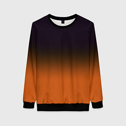 Свитшот женский Градиент от чёрного к оранжевому, цвет: 3D-черный