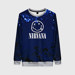 Женский свитшот Nirvana рок краски