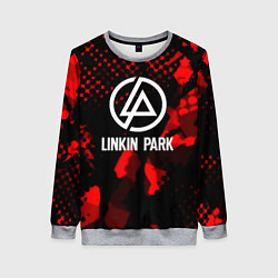 Свитшот женский Linkin park краски текстуры, цвет: 3D-меланж