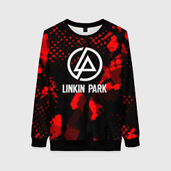 Свитшот женский Linkin park краски текстуры, цвет: 3D-черный