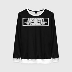 Свитшот женский Взгляд Фрирен, цвет: 3D-белый