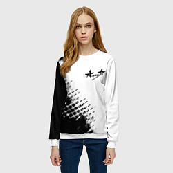 Свитшот женский Алиса краски текстура, цвет: 3D-белый — фото 2