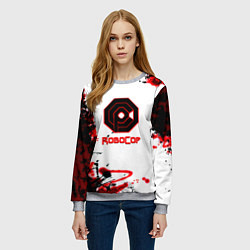 Свитшот женский Robocop краски, цвет: 3D-меланж — фото 2