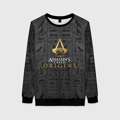 Женский свитшот Пески Египта Assassins creed / 3D-Черный – фото 1