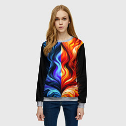 Свитшот женский Два огня, цвет: 3D-меланж — фото 2