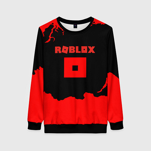 Женский свитшот Roblox краски красные / 3D-Черный – фото 1